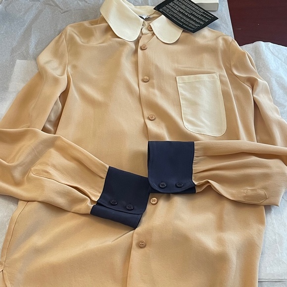 NWT! See By Chloe Colorblock Silk Blouse IT 44 ASO Kim Kardashian - Picture 12 of 16